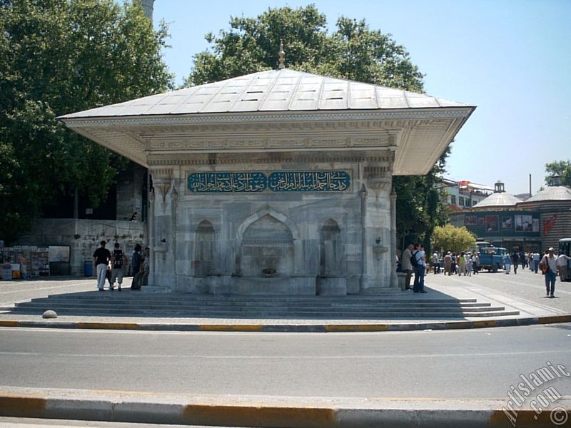 Fountain of Sultan Ahmed III made by Ottoman located in Uskudar coast of Istanbul city of Turkey.
