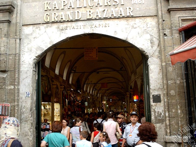 The historical Grand Bazaar located in the district of Beyazit in Istanbul city of Turkey.
