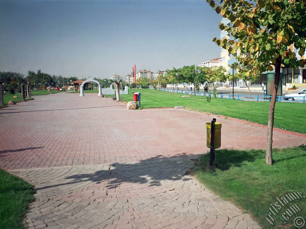 View of a park in Gaziantep city of Turkey.
