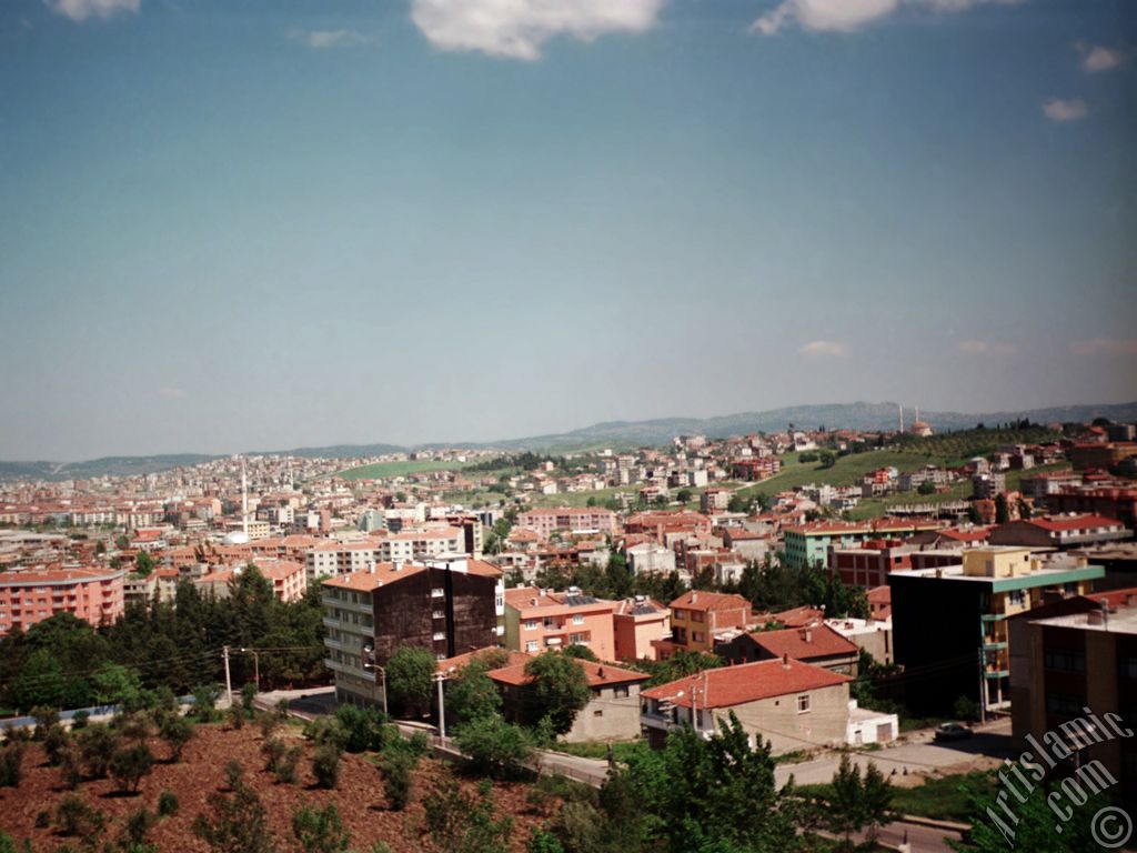 View of Fethiye district in Bursa city of Turkey.
