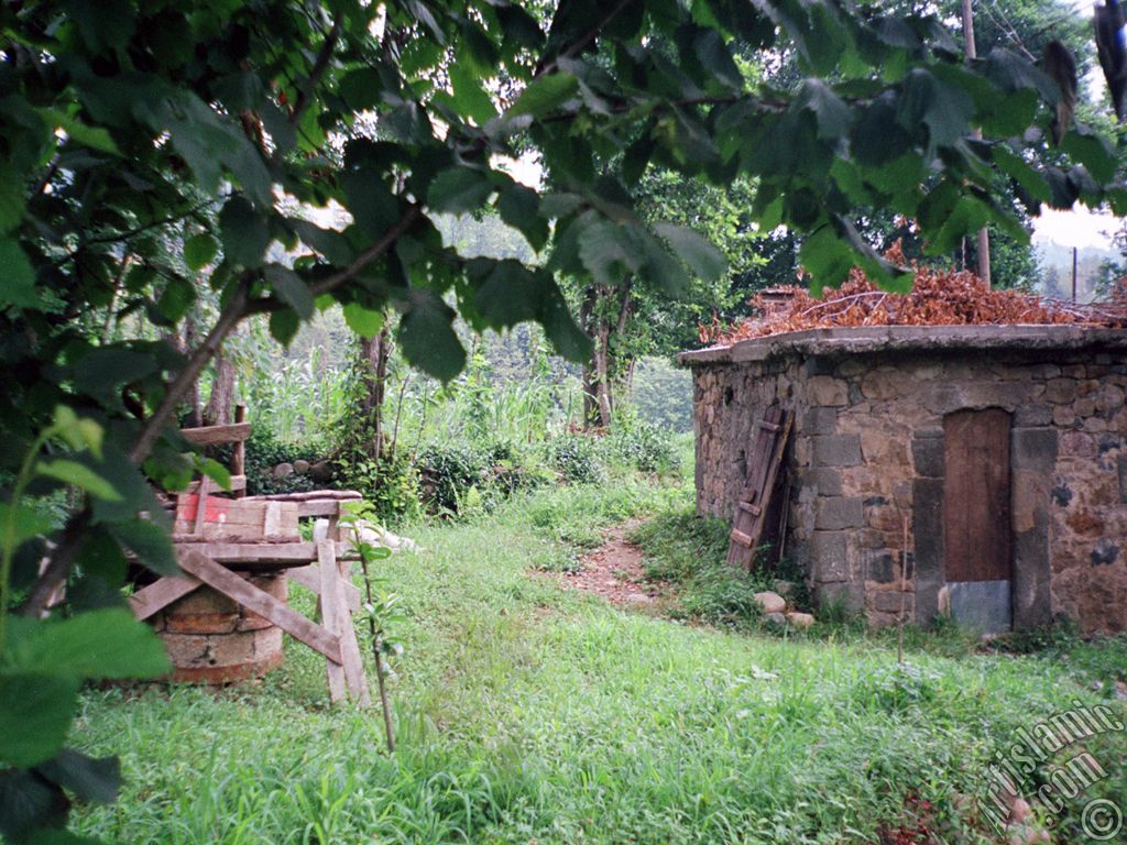 View of village from `OF district` in Trabzon city of Turkey.
