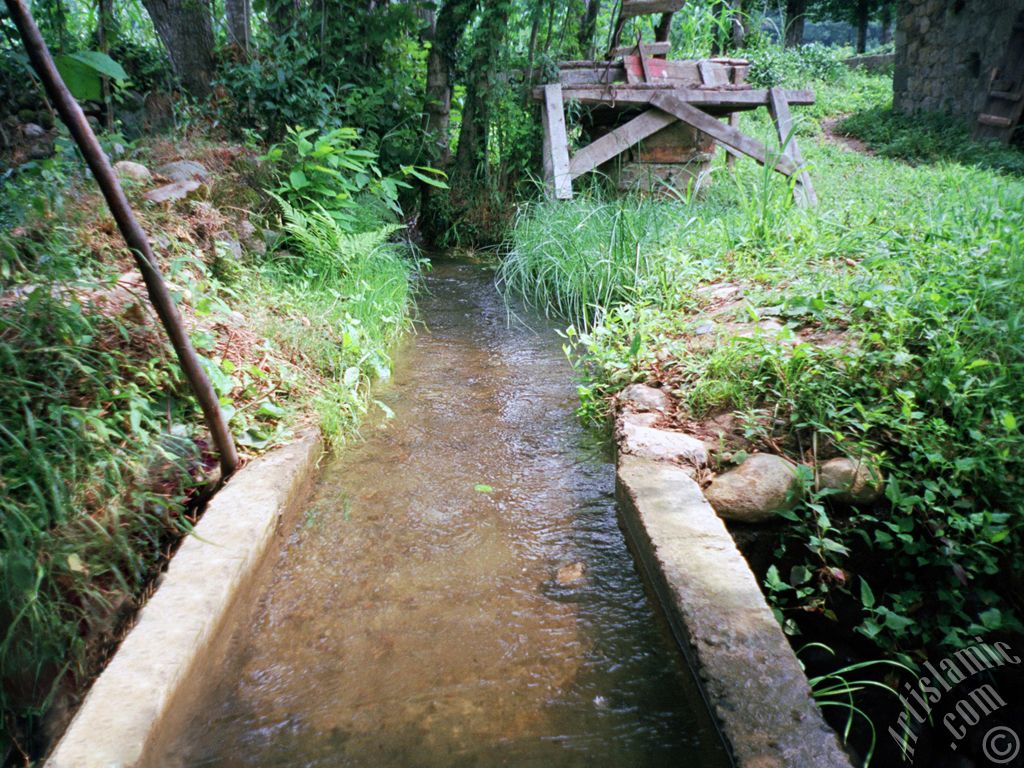 View of village from `OF district` in Trabzon city of Turkey.
