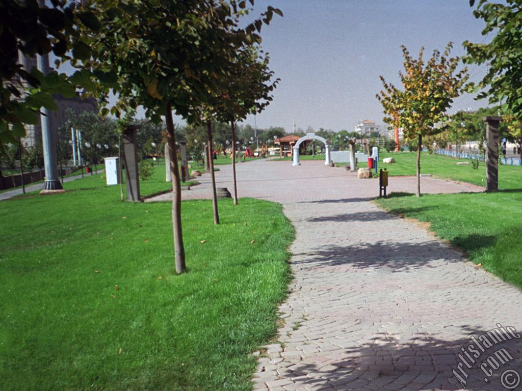 View of a park in Gaziantep city of Turkey.
