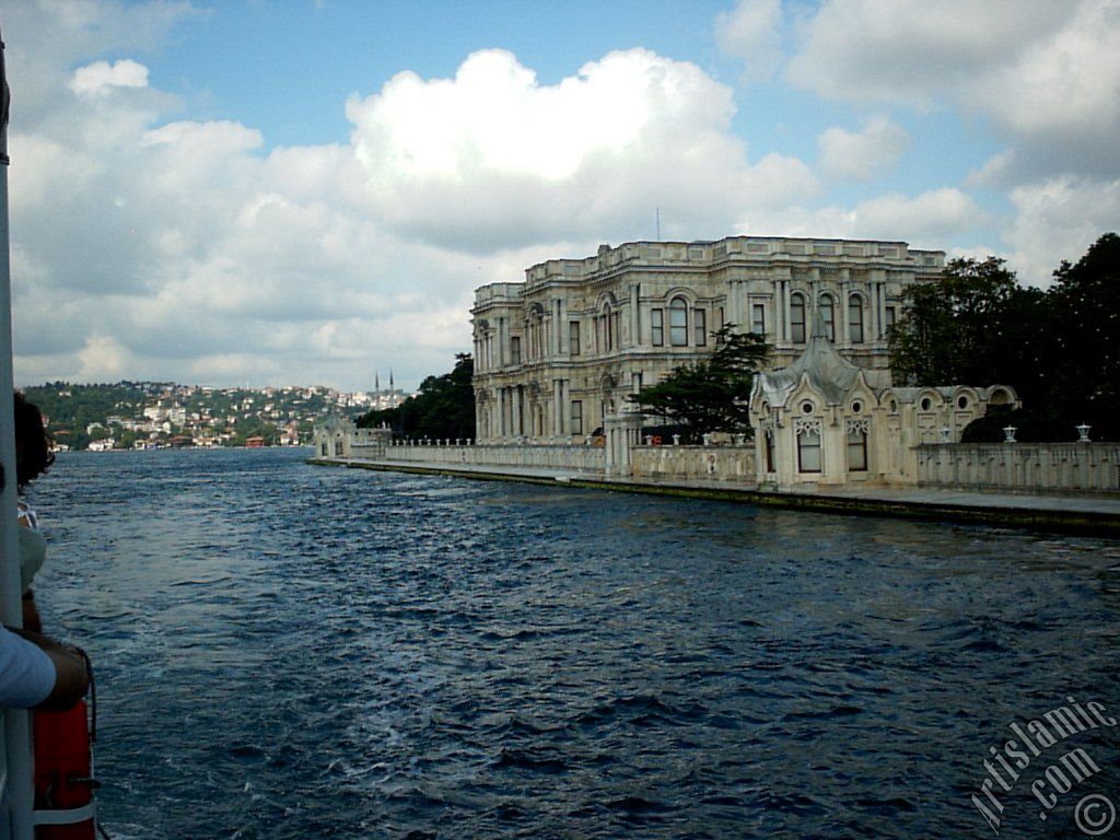 View of the Beylerbeyi Palace from the Bosphorus in Istanbul city of Turkey.
