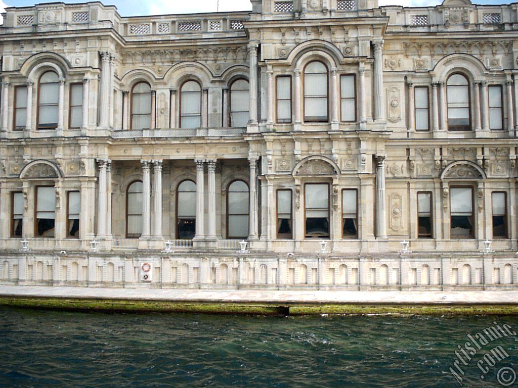 View of the Beylerbeyi Palace from the Bosphorus in Istanbul city of Turkey.
