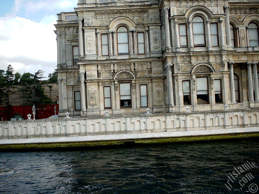 View of the Beylerbeyi Palace from the Bosphorus in Istanbul city of Turkey.
