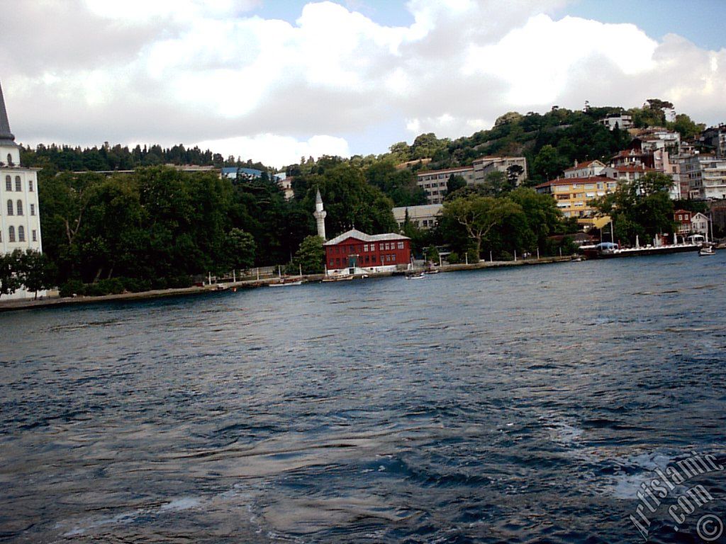 View of Kuleli coast from the Bosphorus in Istanbul city of Turkey.
