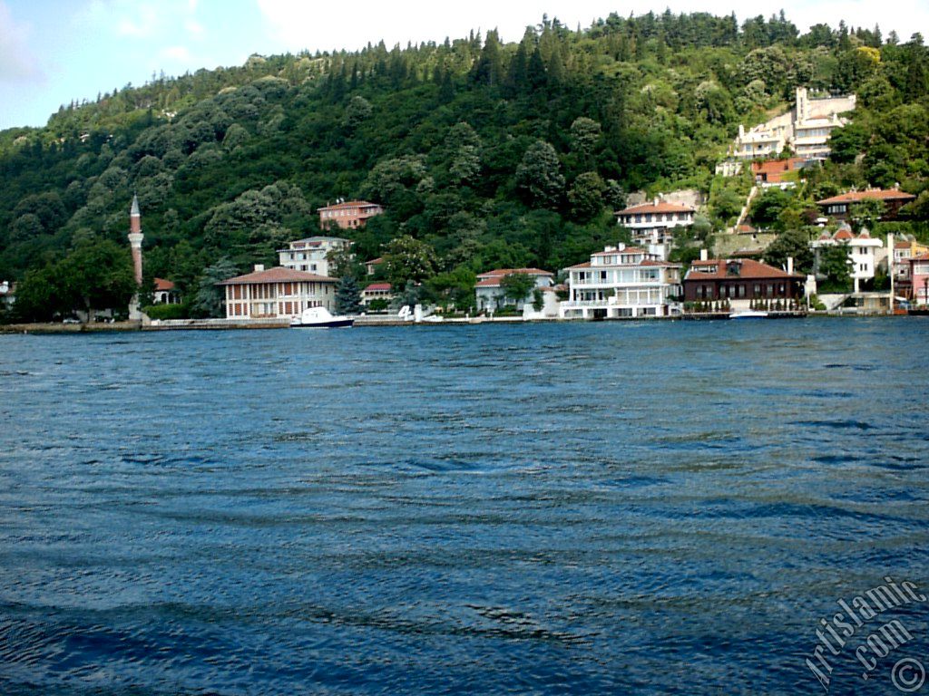 View of Vanikoy coast from the Bosphorus in Istanbul city of Turkey.

