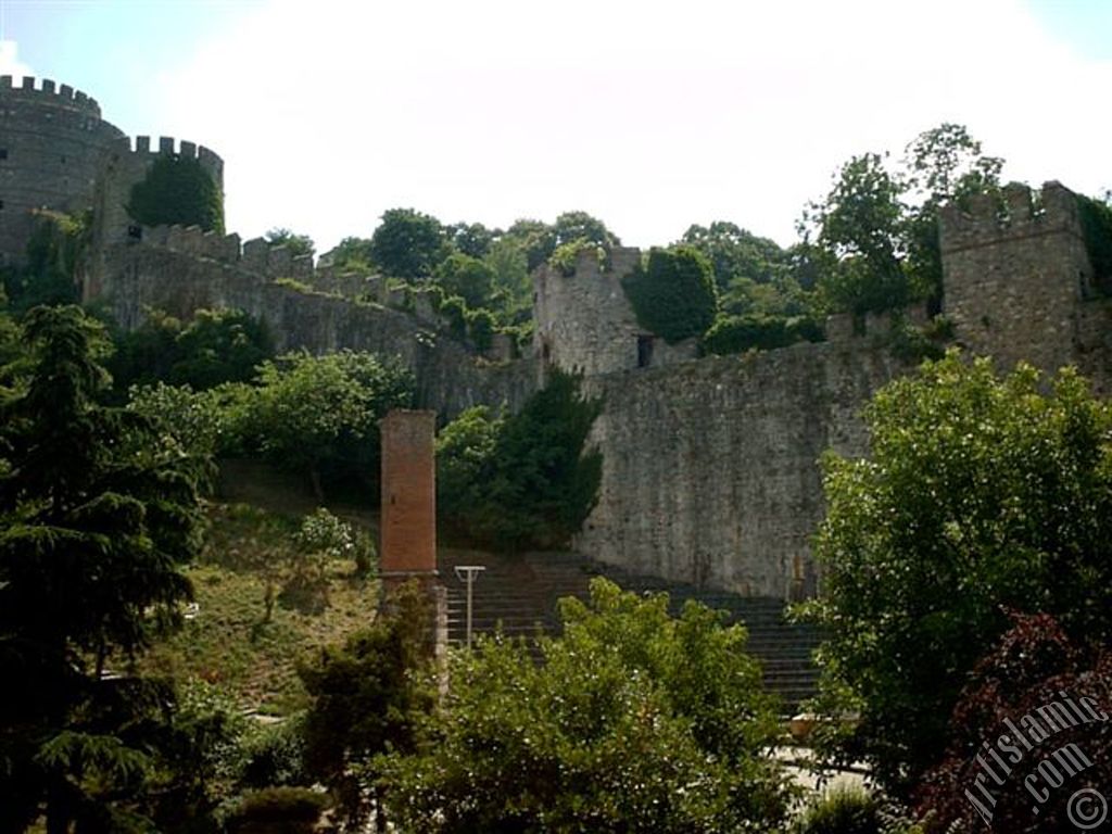View of Rumeli Hisari which was ordered by Sultan Mehmet the Conqueror to be built before conquering Istanbul in 1452 located on the shore of Bosphorus in Turkey.
