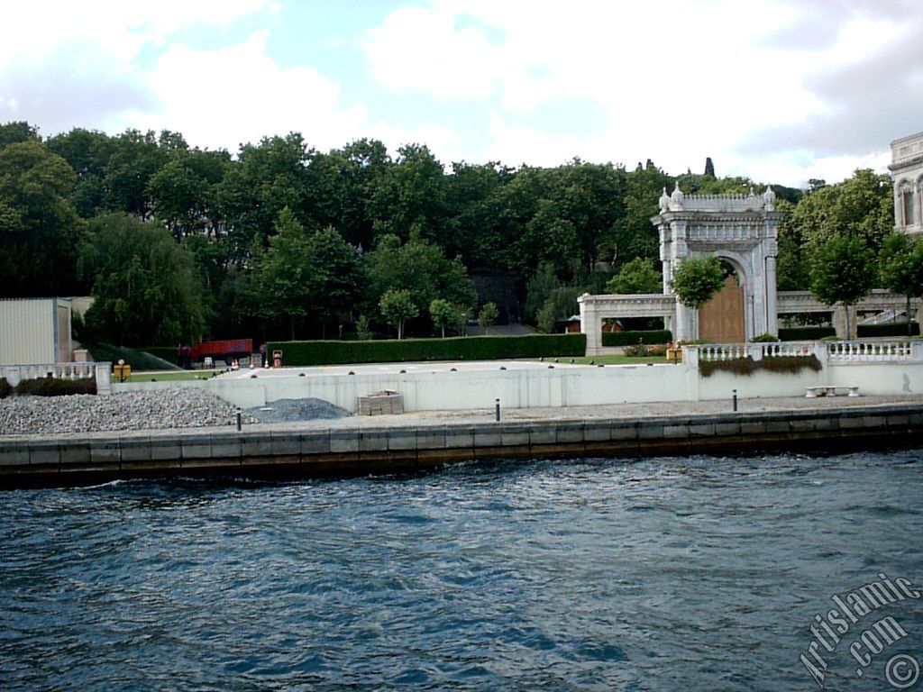 View of the Ciragan Palace from the Bosphorus in Istanbul city of Turkey.
