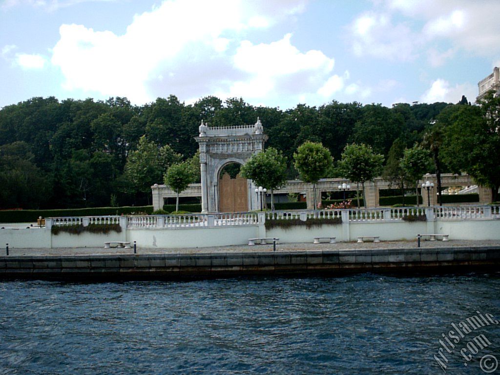 View of the Ciragan Palace from the Bosphorus in Istanbul city of Turkey.
