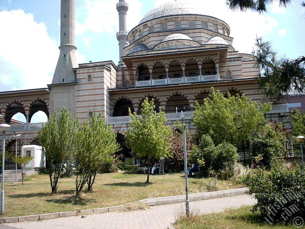 View of the Theology Faculty of The Marmara University and its mosque in Altunizade district of Istanbul city of Turkey.
