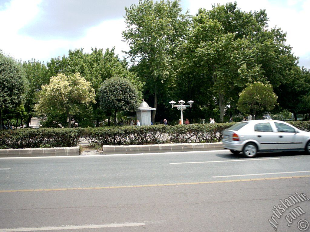 View of a park in Fatih district in Istanbul city of Turkey.
