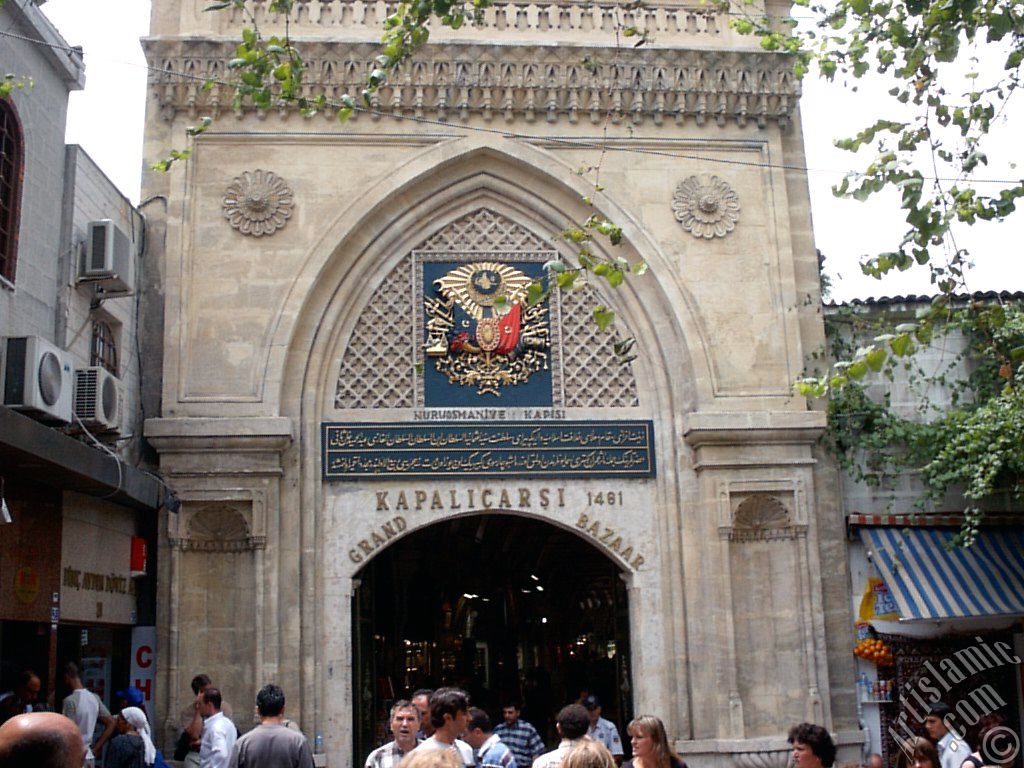 The historical Grand Bazaar located in the district of Beyazit in Istanbul city of Turkey.
