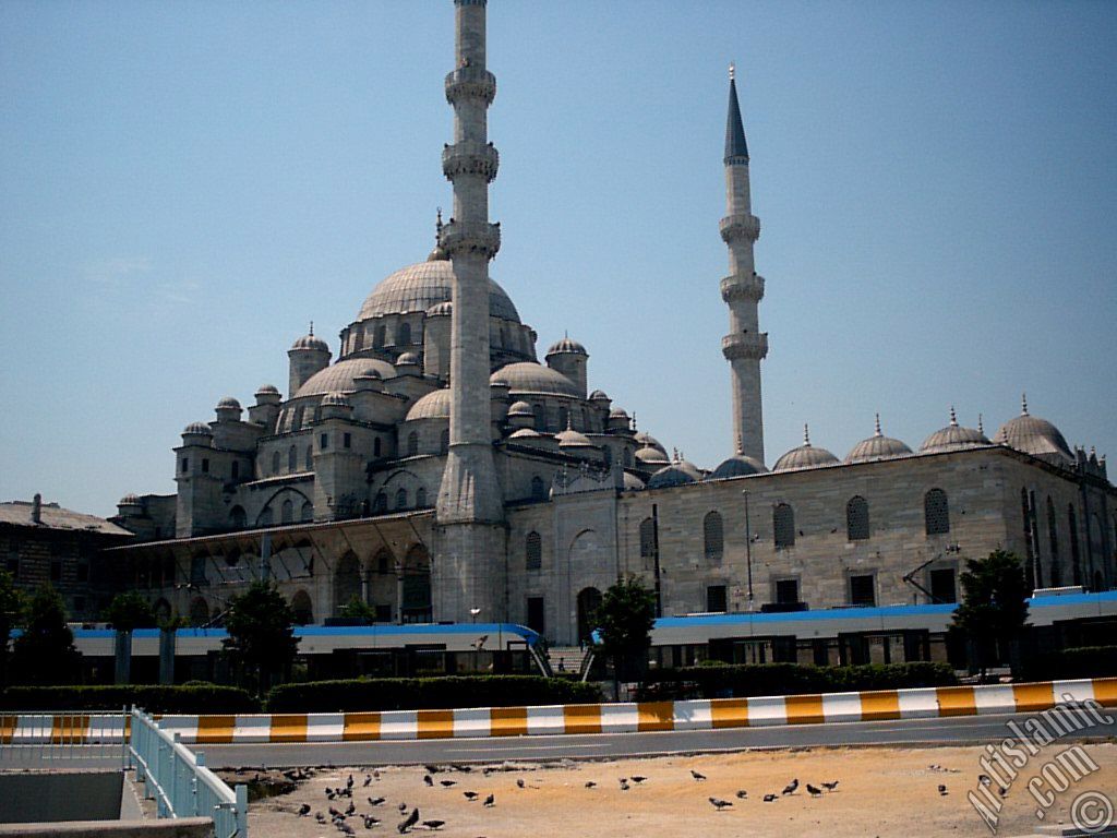 View of Yeni Cami (Mosque) located in the district of Eminonu in Istanbul city of Turkey.
