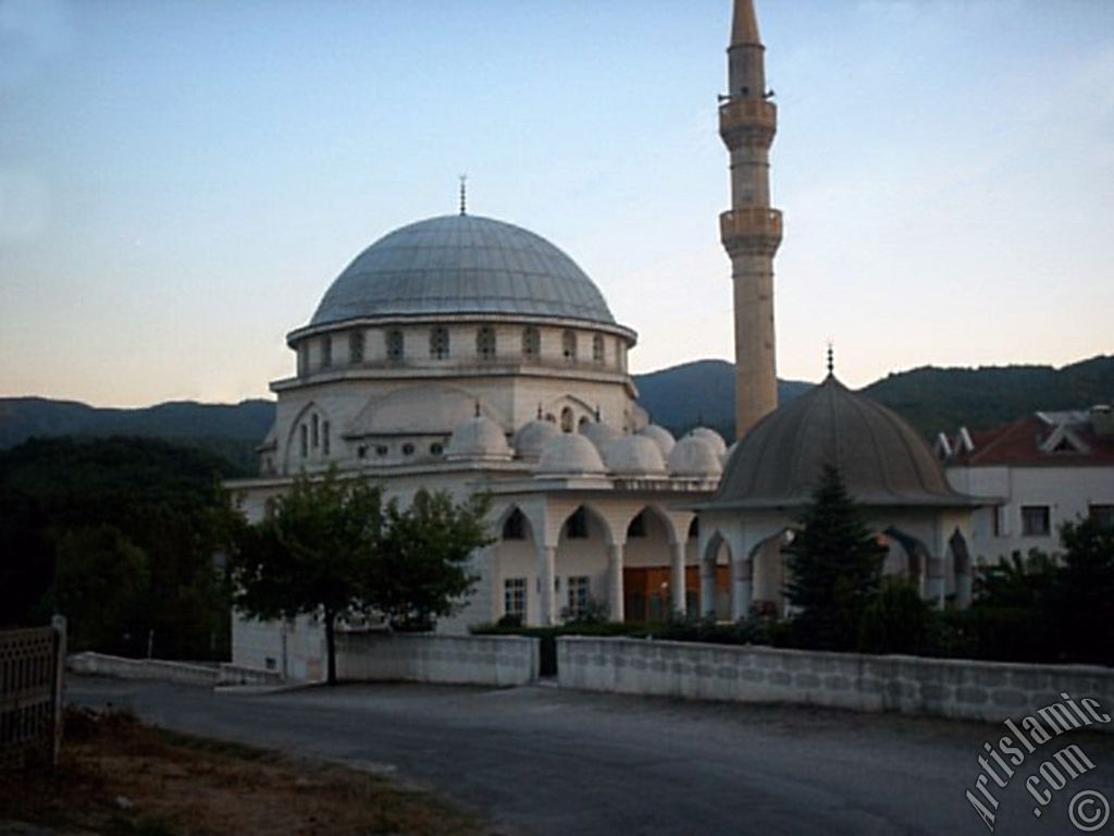 View of Ansar Mosque in Gokcedere Village in Yalova city of Turkey.
