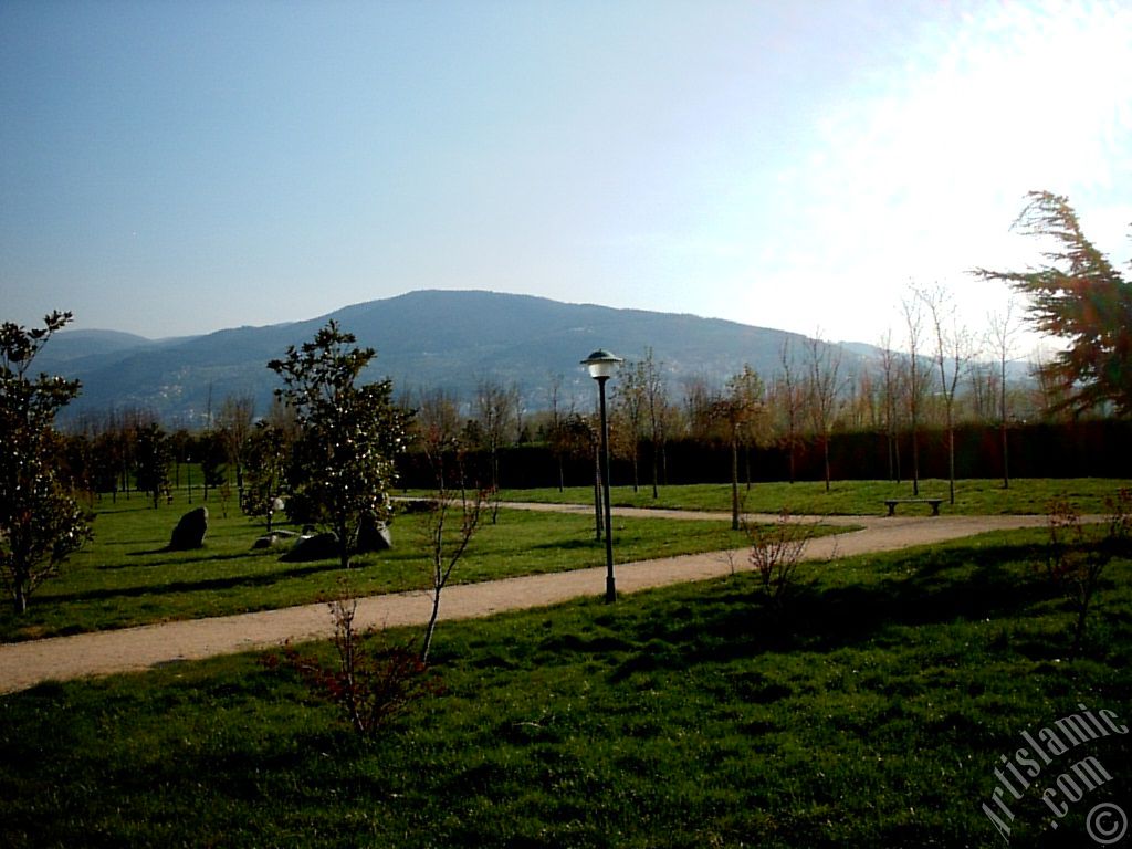 View of Botanical Park in Bursa city of Turkey.
