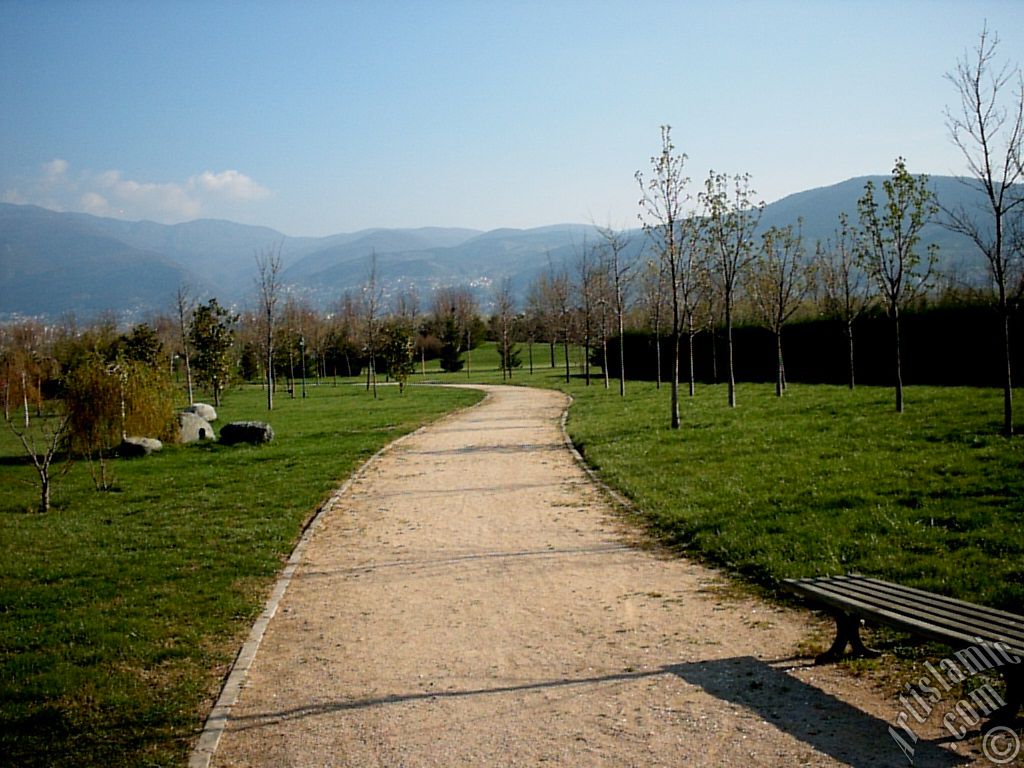 View of Botanical Park in Bursa city of Turkey.
