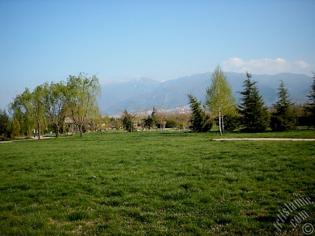 View of Botanical Park in Bursa city of Turkey.
