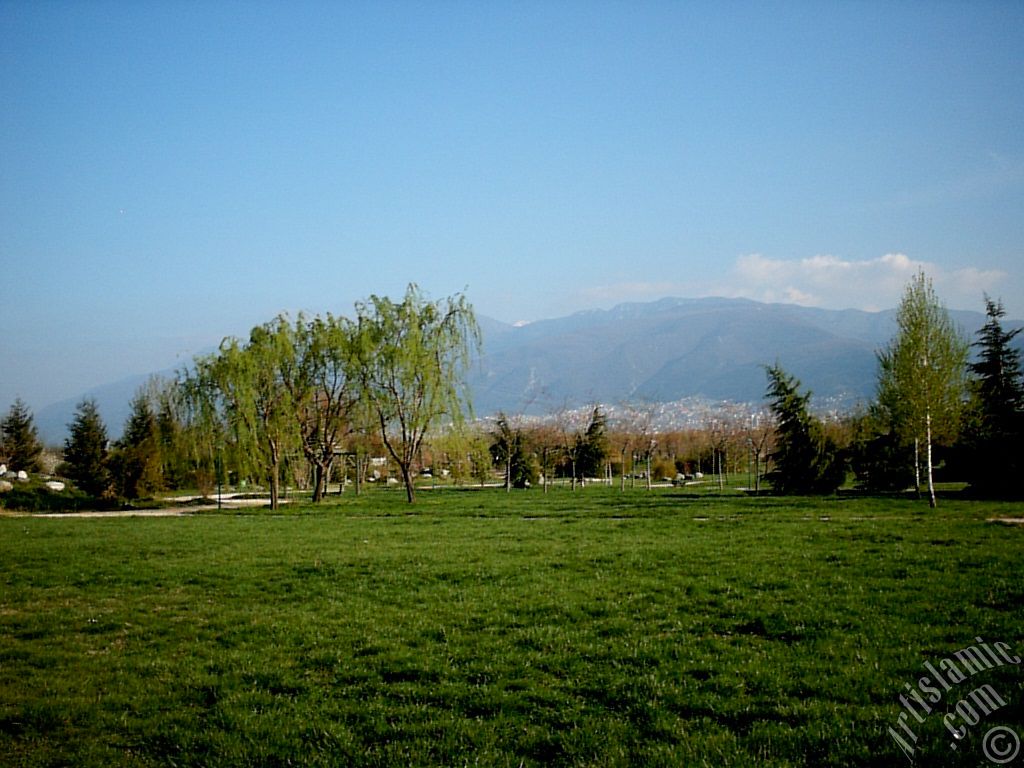 View of Botanical Park in Bursa city of Turkey.
