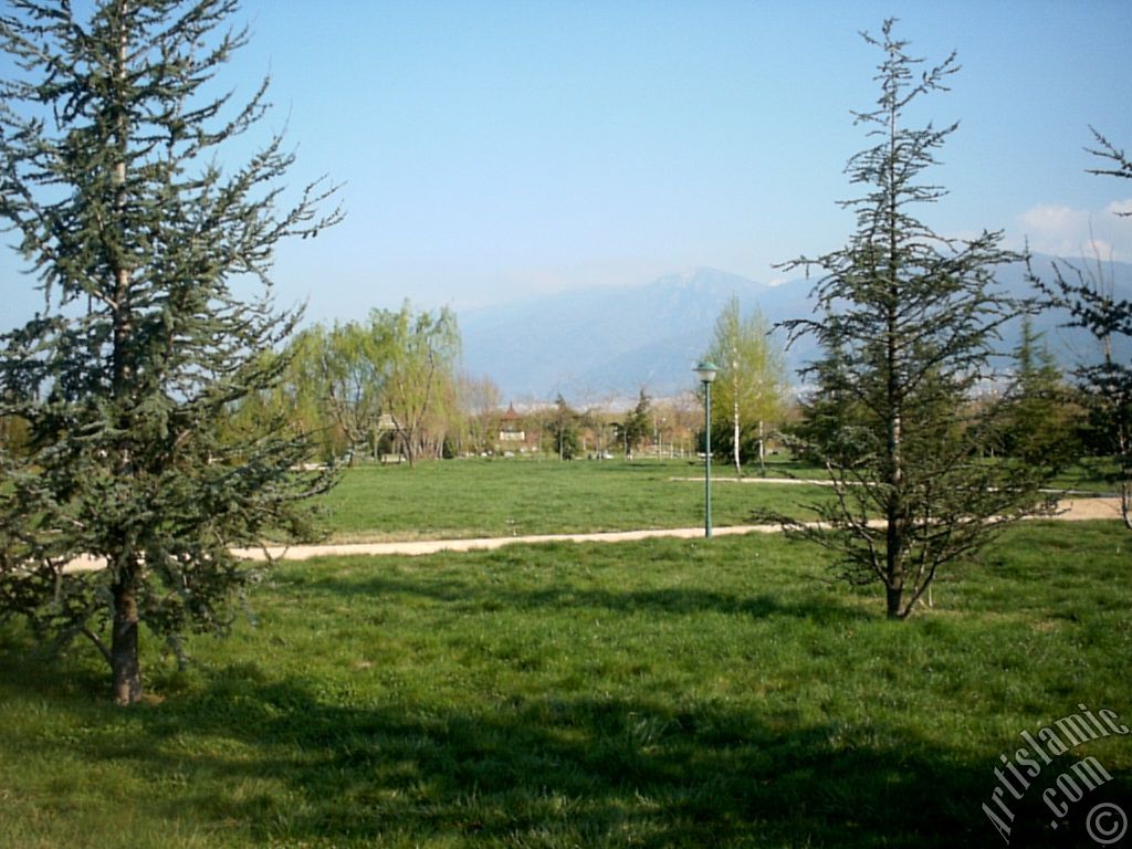View of Botanical Park in Bursa city of Turkey.
