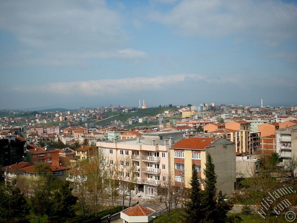 View of Fethiye district in Bursa city of Turkey.
