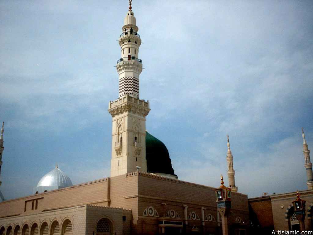 View of the Prophet Muhammad`s (saaw) Mosque (Masjed an-Nabawe) in Madina city of Saudi Arabia.
